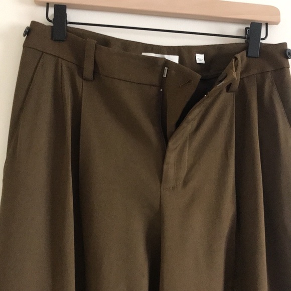 Vince Wide Leg Oversized Trouser Pants Brown Size 2 - Picture 4 of 16
